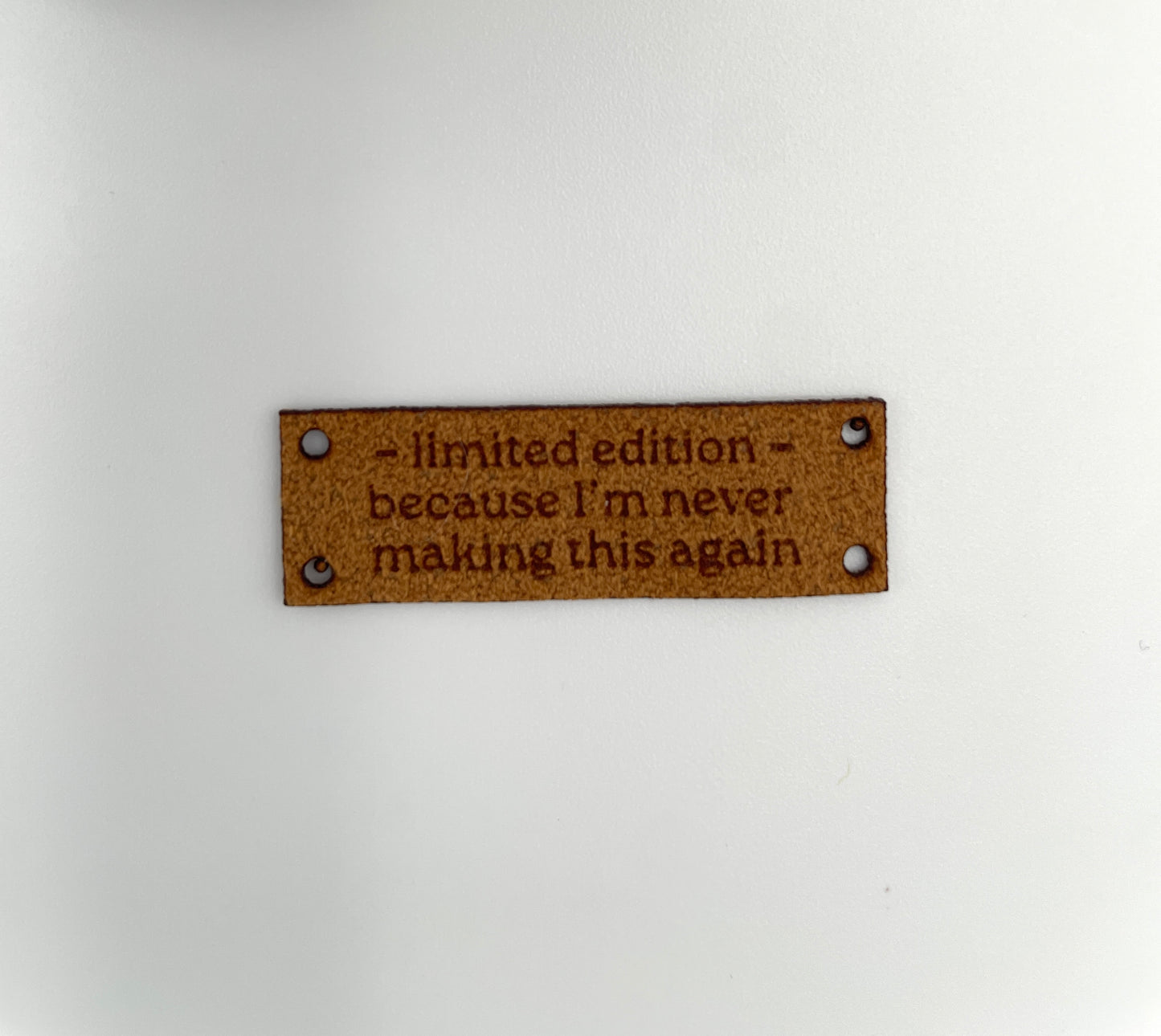 Single Ultrasuede Label