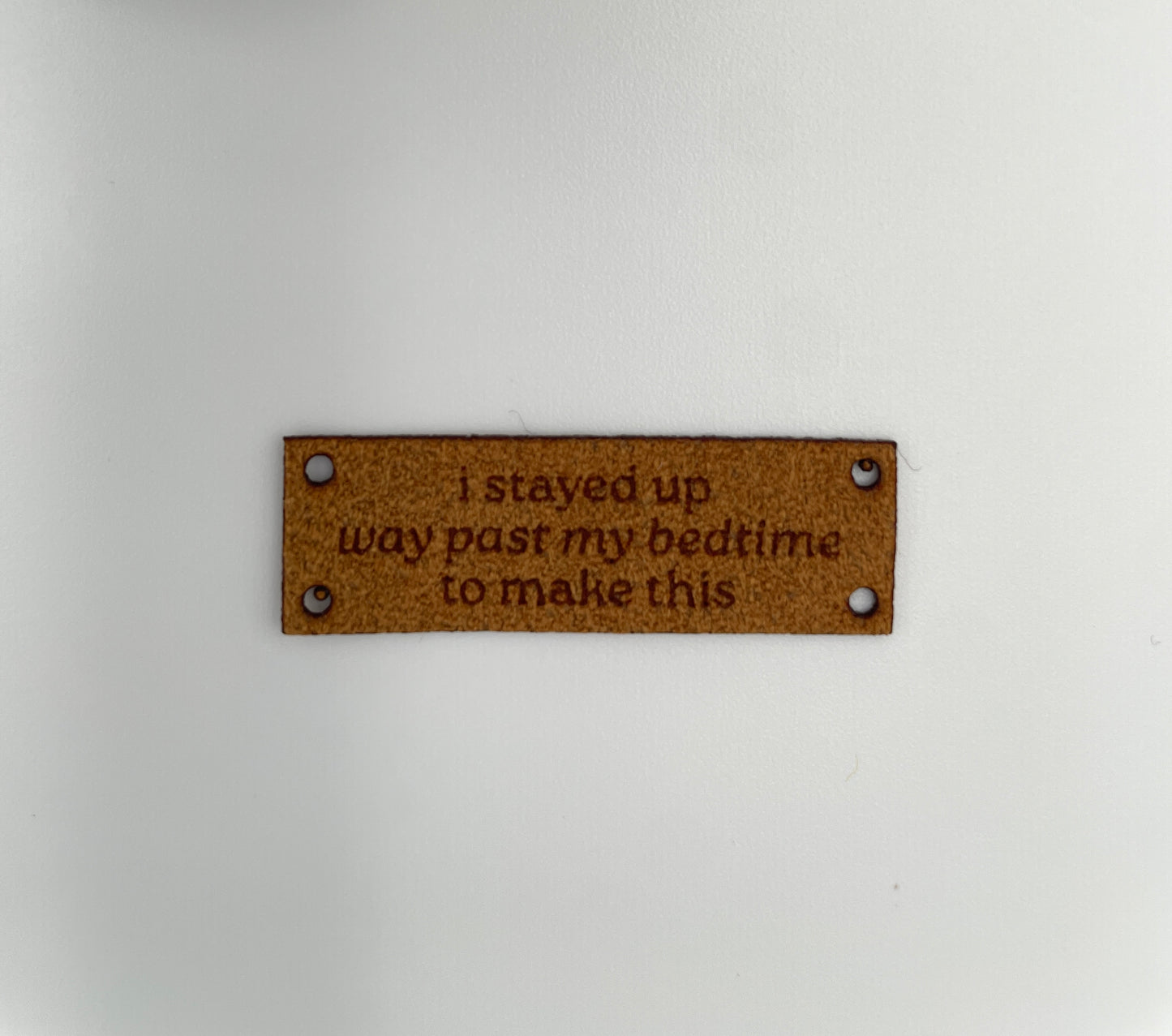 Single Ultrasuede Label