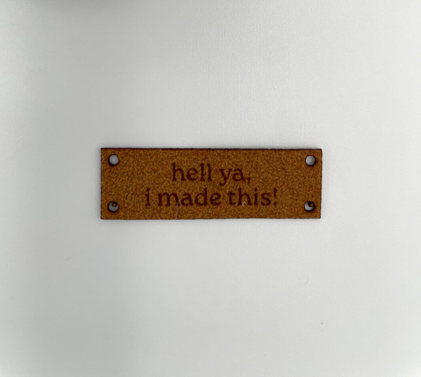 Single Ultrasuede Label