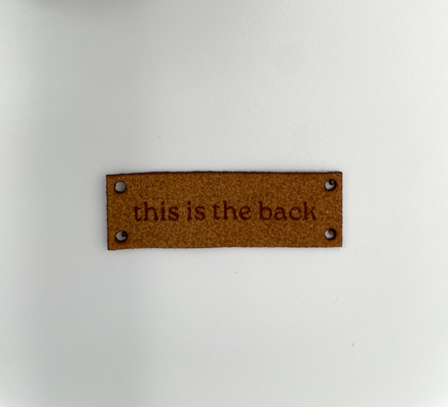 Single Ultrasuede Label