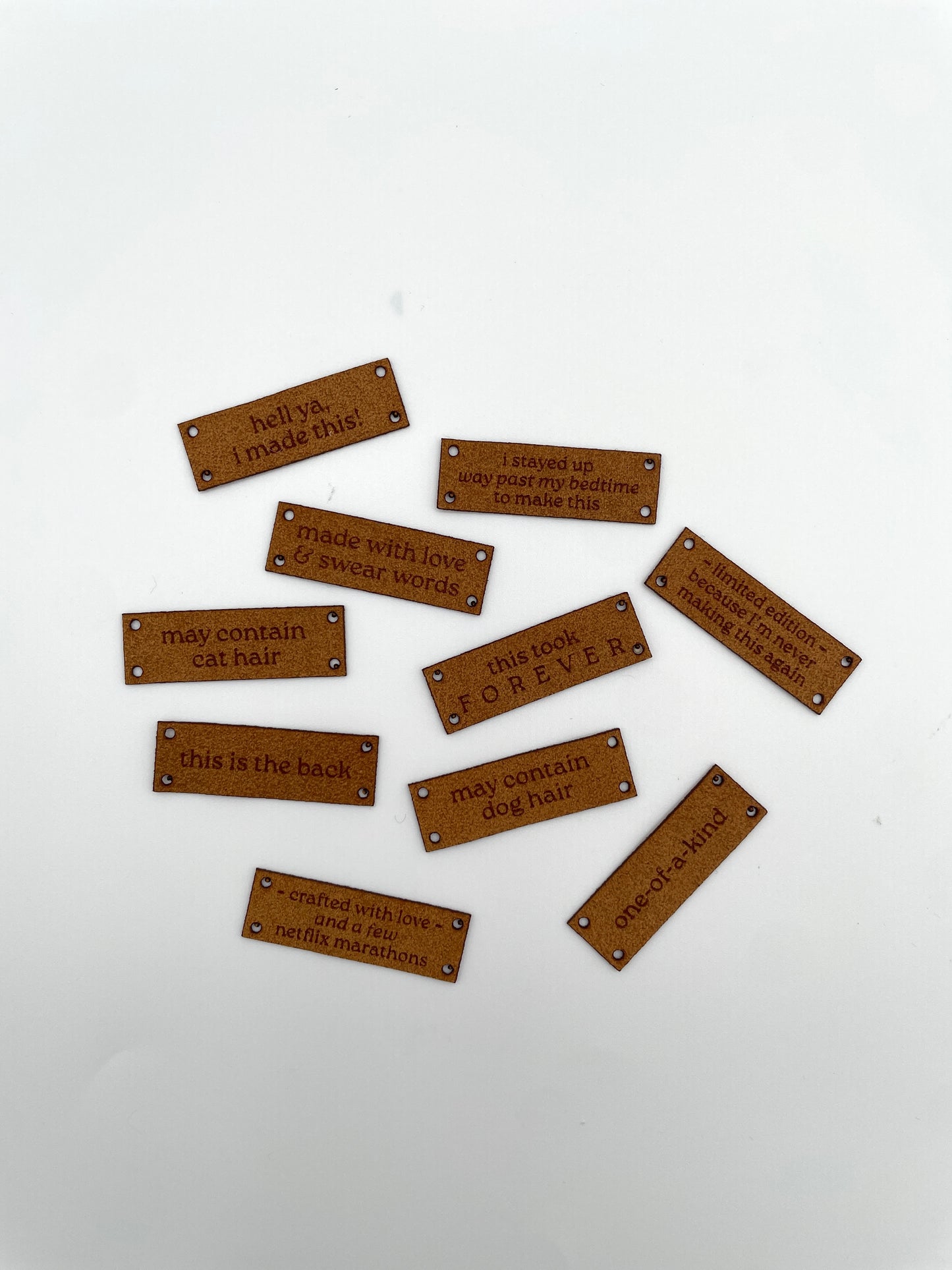 Single Ultrasuede Label