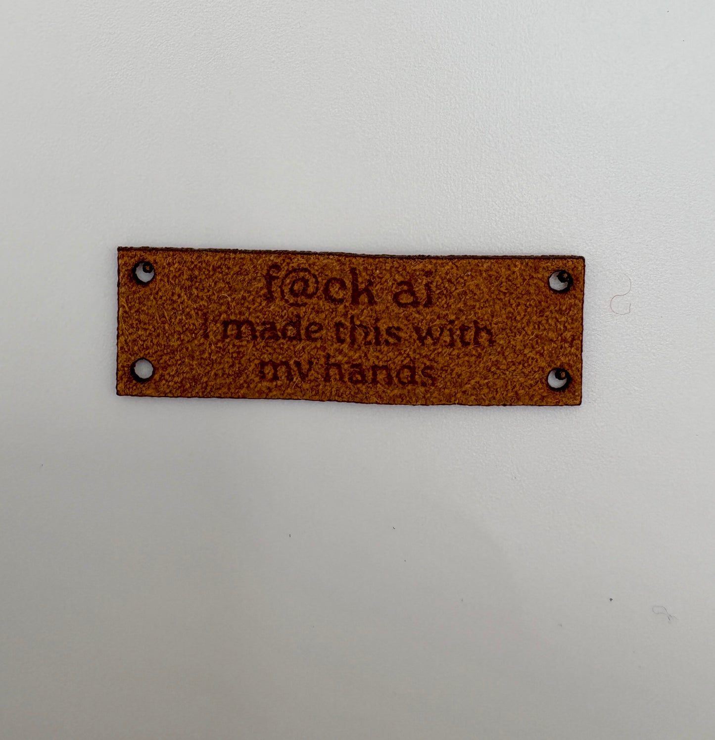Single Ultrasuede Label