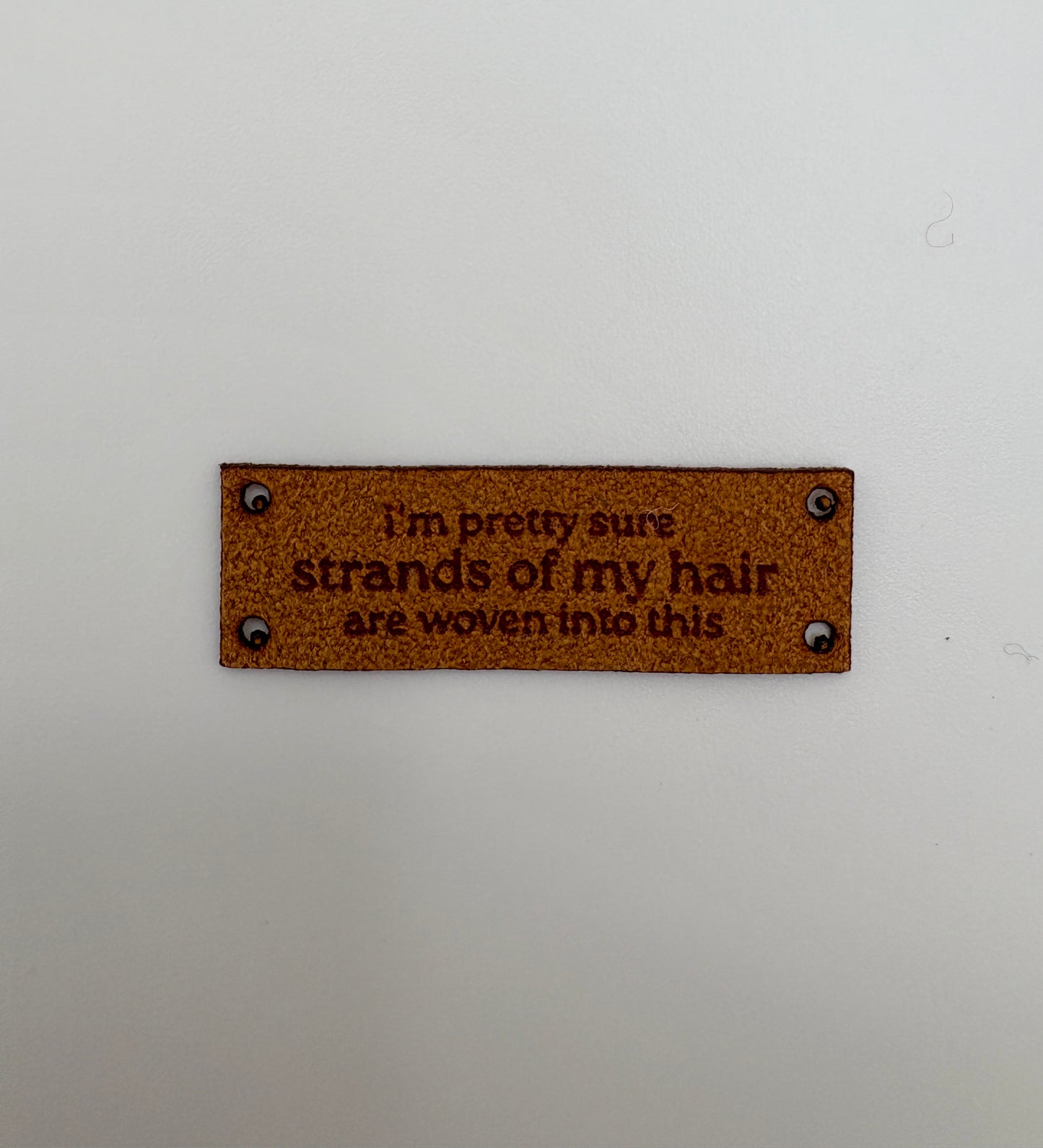Single Ultrasuede Label