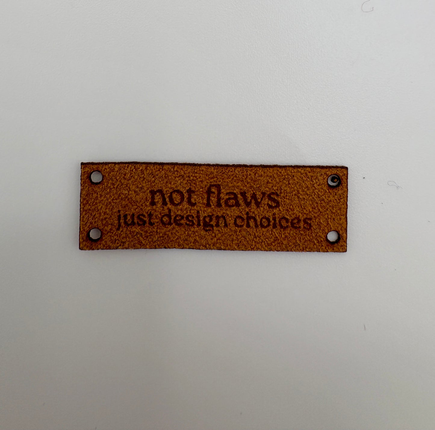 Single Ultrasuede Label