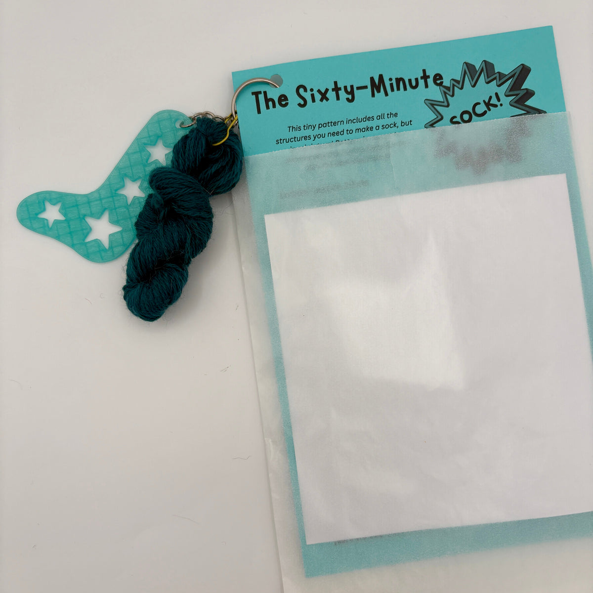 Knitting Kit : Mini Sock Charm / Ornament / Key Chain