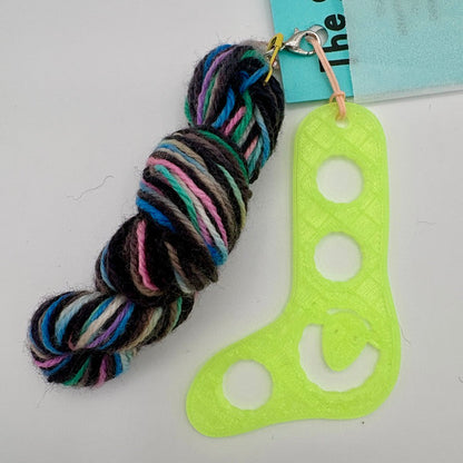 Knitting Kit : Mini Sock Charm / Ornament / Key Chain