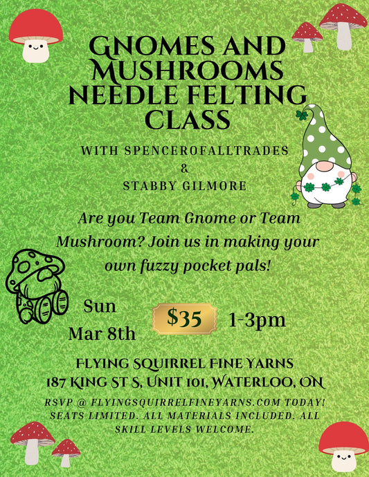 Needle Felting with Spencer of All Trades and Stabby Gilmore - March 8, 1:00