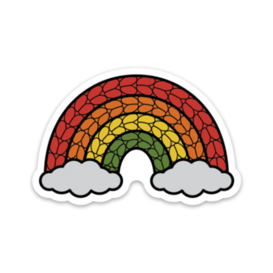 Rainbow Knitting Sticker