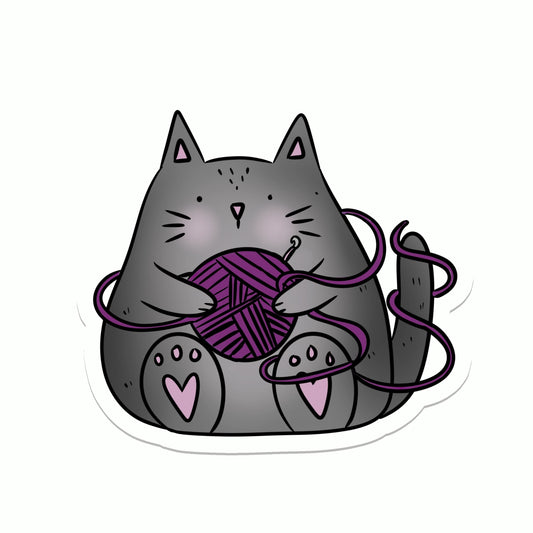 Crochet Cat Sticker