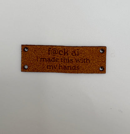 Single Ultrasuede Label