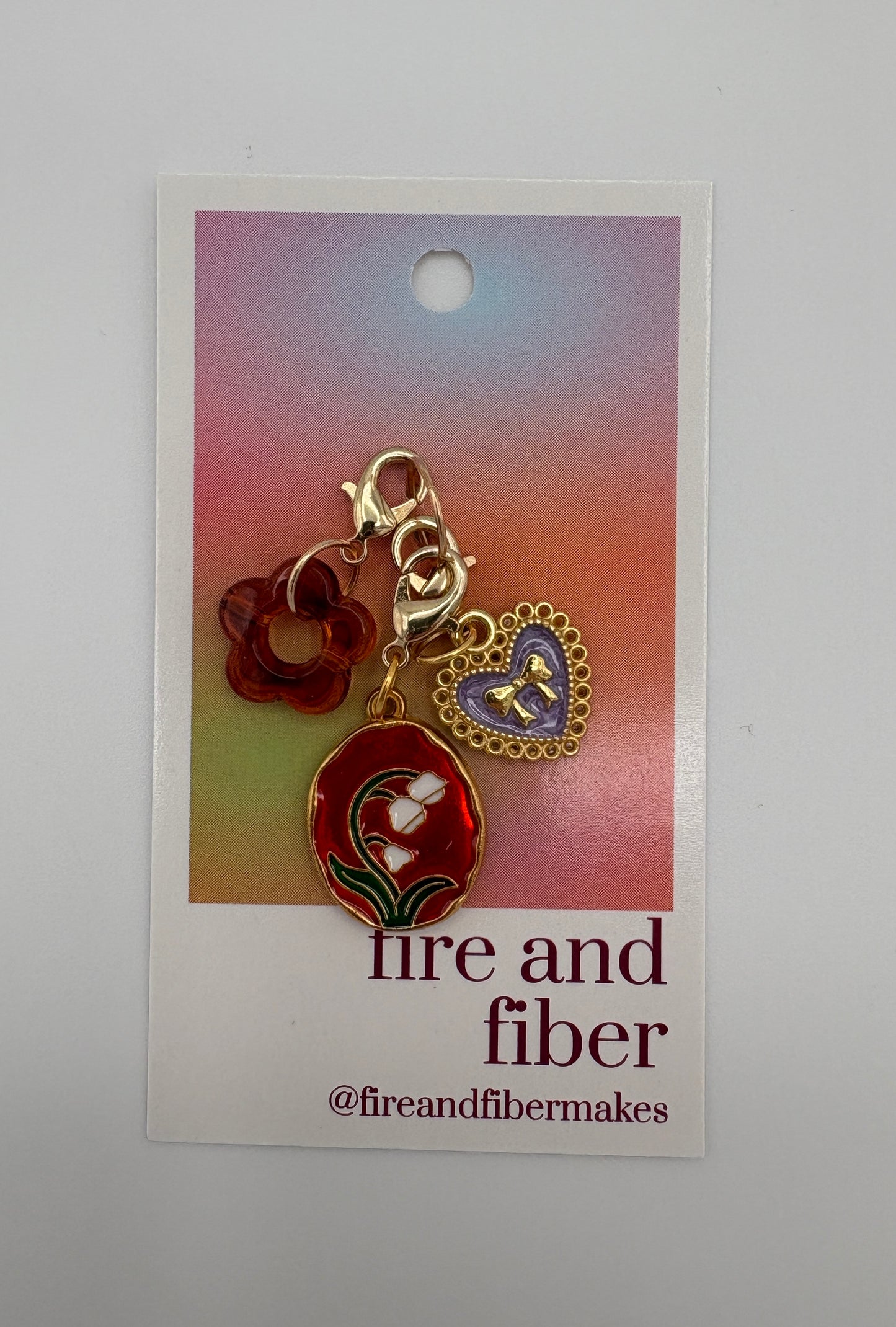 Fire and Fiber – Stitch Markers/Progress Keepers