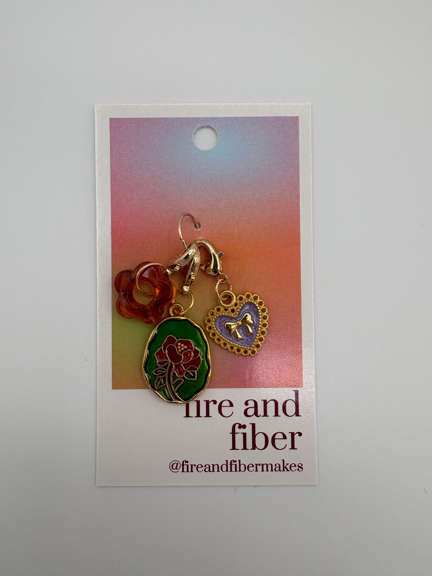 Fire and Fiber – Stitch Markers/Progress Keepers