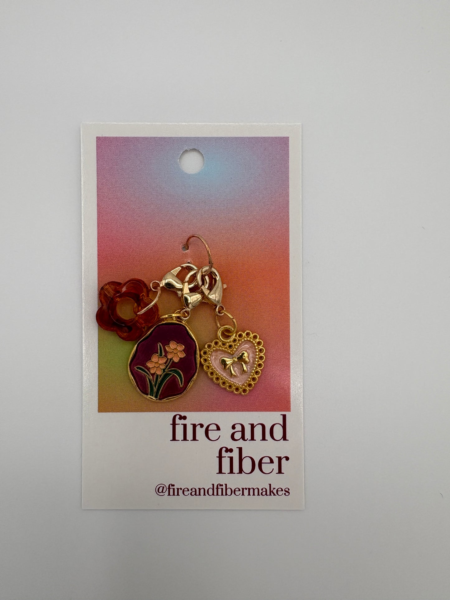 Fire and Fiber – Stitch Markers/Progress Keepers