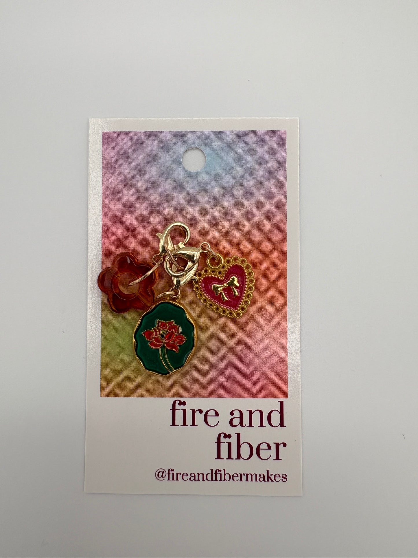 Fire and Fiber – Stitch Markers/Progress Keepers