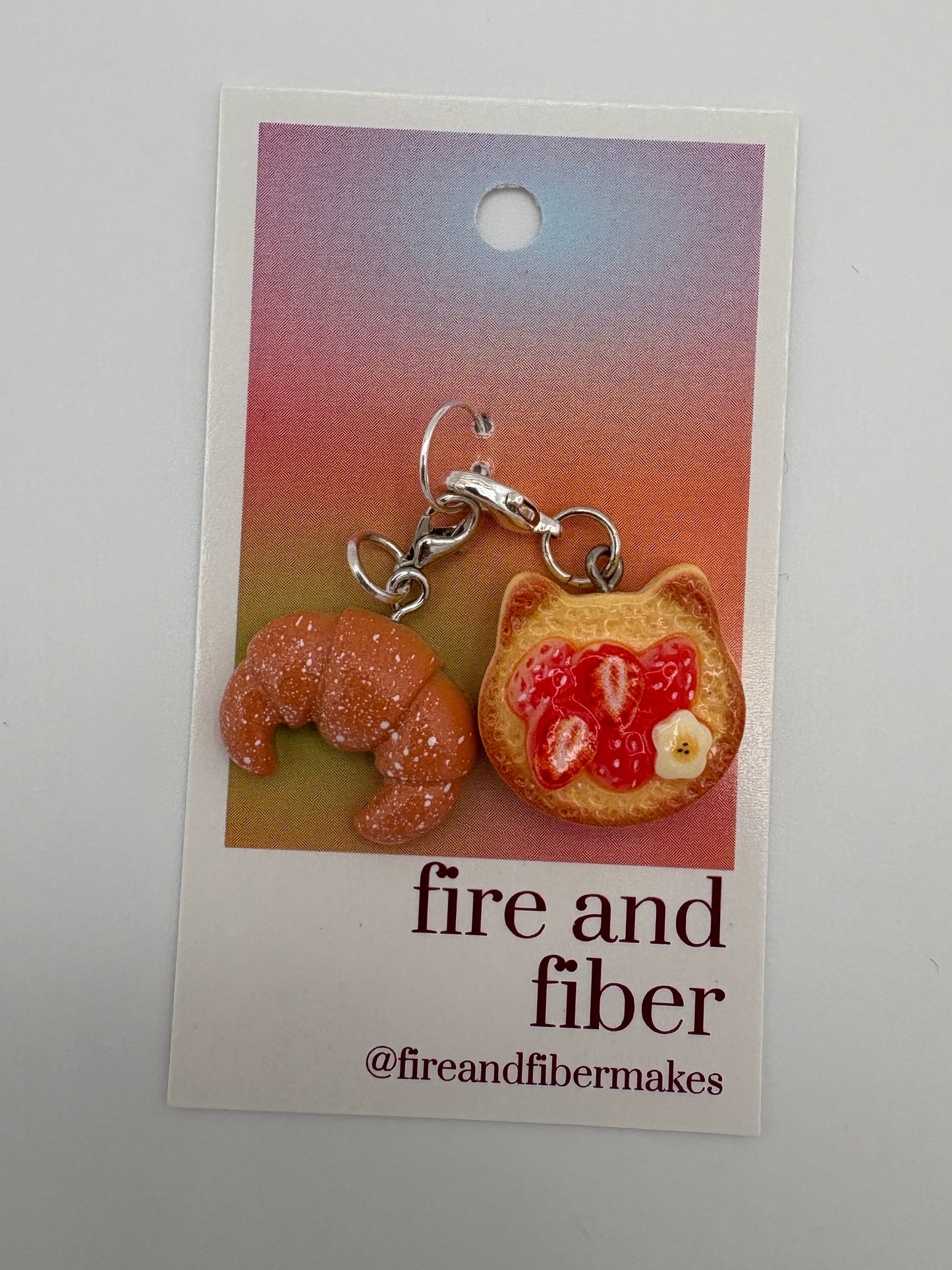 Fire and Fiber – Stitch Markers/Progress Keepers
